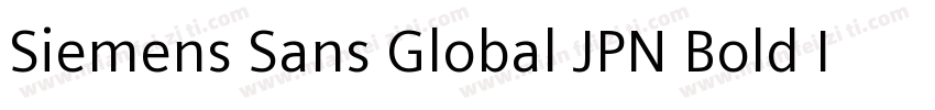 Siemens Sans Global JPN Bold Italic字体转换